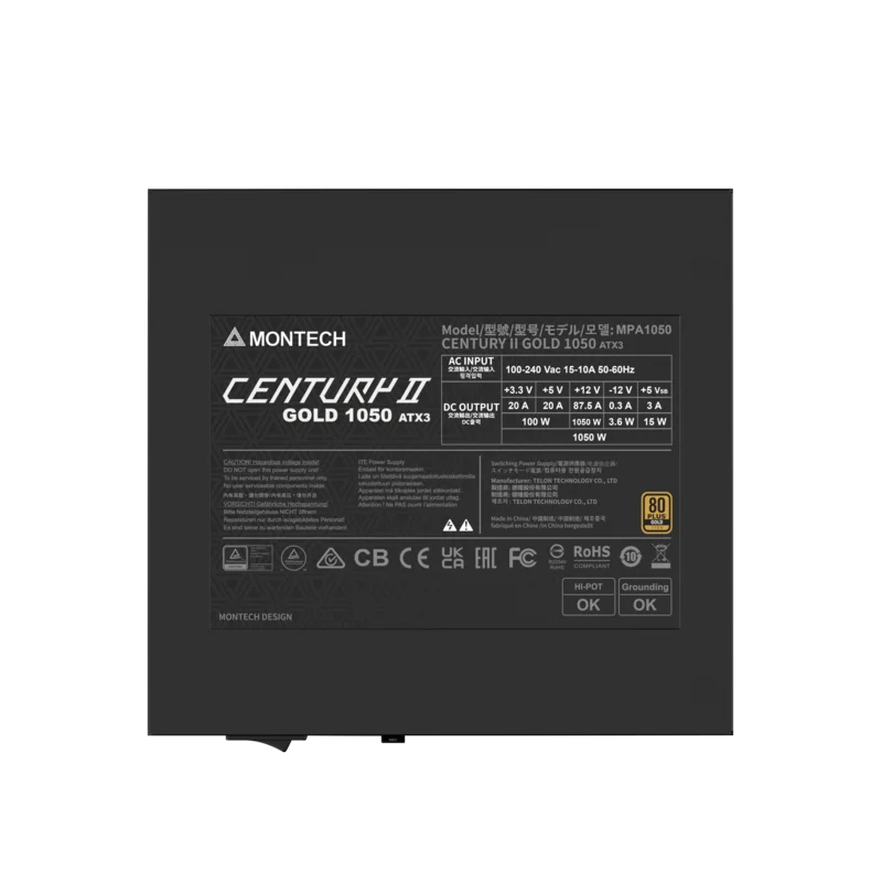 CENTURY II 1050W - GOLD/PLATINUM ATX 3.1 - PCIE 5.1