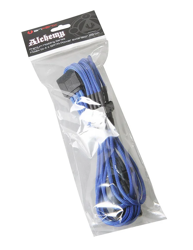 ALCHEMY CABLE MOLEX A SATA X 4 BL/BK